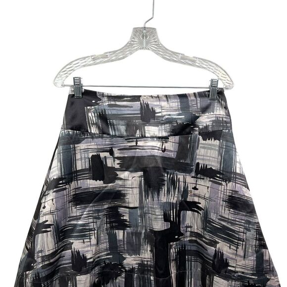 The Limited Women Silk Blend Mini Skirt A Line Side Zip Lined Black Silver Sz 2 - Picture 2 of 6